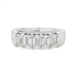 18K White Gold Bold Diamond Anniversary Natural Diamonds Band