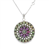 JT ESTATE Sterling Silver Discs & Silhouettes Pendant