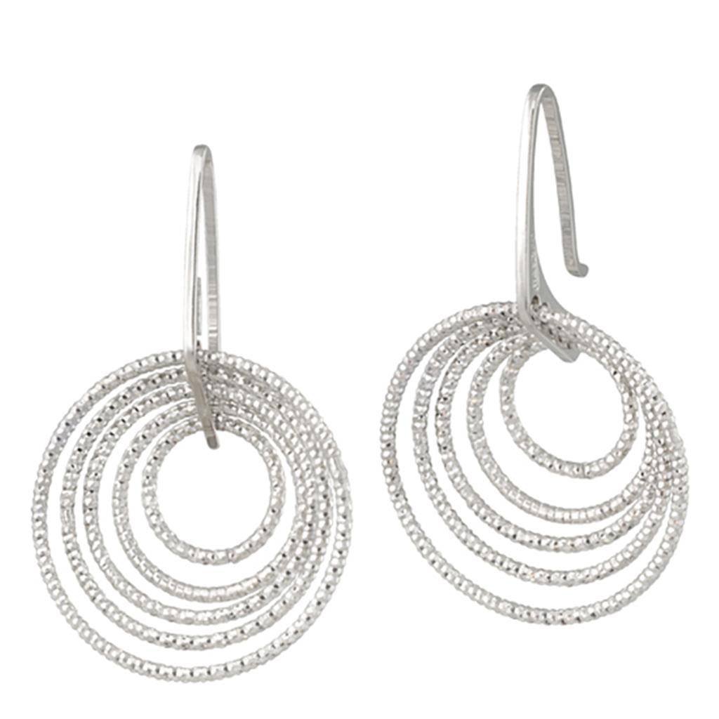 Sterling Silver 3D Circle Earrings