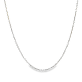 JT ESTATE 18K White Gold 16 Inches Cable Chain
