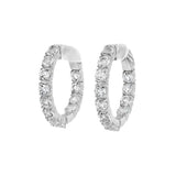 April Birthstone Sterling Silver White Topaz Inside Out Earrings