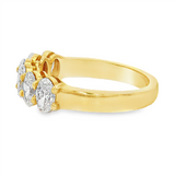 18K White Gold Bold Diamond Anniversary Natural Diamonds Band