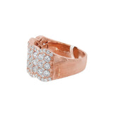 14K Rose Gold Contemporary Natural Diamonds Ring