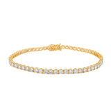 14K Yellow Gold Lab Grown Diamonds Tennis Bracelet