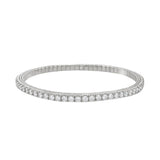 14K White Gold Natural Diamond Flex Bracelet