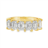 18K Yellow Gold Bold Diamond Anniversary Natural Diamonds Band
