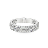 14K White Gold Classic Natural Diamonds Band