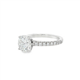 14K White Gold 2.03Ct Round Lab Grown Diamond Classic Engagement Ring