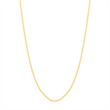14K Yellow Gold 16 Inches Diamond Cut Cable Chain