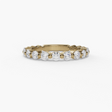 14K Yellow Gold Modern Natural Diamonds Band