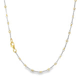 JT ESTATE 14K Two-Tone 16 Inches Fancy Link Chain