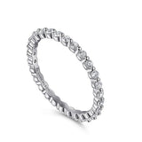 14K White Gold Eternity Natural Diamonds Band