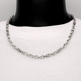 6mm Polished Finish Stainless Steel Paperclip Chain Necklace