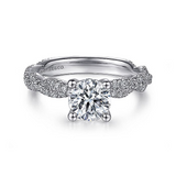 14K White Gold Nia Round Diamond Engagement Ring
