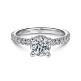 14K White Gold Alina Hidden Halo Round Diamond Engagement Ring