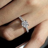 14K White Gold Alina Hidden Halo Round Diamond Engagement Ring