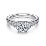 14K White Gold Dakota Classic Round Diamond Engagement Ring