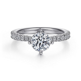 14K White Gold Ada Hidden Halo Round Diamond Engagement Ring