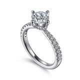 14K White Gold Ada Hidden Halo Round Diamond Engagement Ring