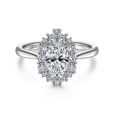 14K Yellow Gold ‘Jada’ Oval Halo Diamond Engagement Ring