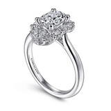 14K Yellow Gold ‘Jada’ Oval Halo Diamond Engagement Ring
