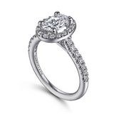 14K White Gold Lyla Halo Oval Diamond Engagement Ring