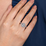 14K White Gold Lyla Halo Oval Diamond Engagement Ring