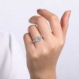 18K White Gold Camden Hidden Halo Round Diamond Engagement Ring