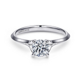 14K White Gold Ellis Round Diamond Engagement Ring