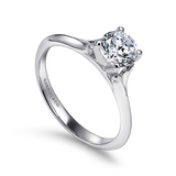 14K White Gold Ellis Round Diamond Engagement Ring