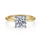14K Yellow And White Gold ‘Evalia’ Solitaire Engagement Ring