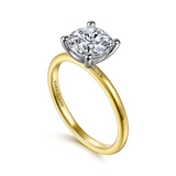 14K Yellow And White Gold Evelina Solitaire Engagement Ring
