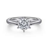 14K White Gold Allie Round Diamond Engagement Ring
