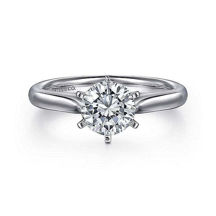 14K White Gold Allie Round Diamond Engagement Ring