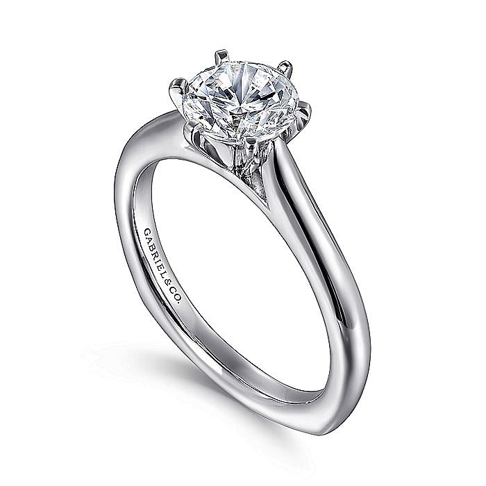 14K White Gold Allie Round Diamond Engagement Ring