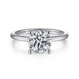 14K White Gold ‘Evelina’ Solitaire Engagement Ring