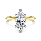 14K Yellow And White Cari Hidden Halo Marquise Diamond Engagement Ring