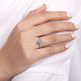 14K Yellow And White Gold Ellis Round Diamond Engagement Ring