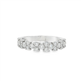 14K White Gold Organic Natural Diamonds Band