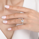 14K Yellow Gold 'Gaia' Classic Oval Natural Diamonds Engagement Ring