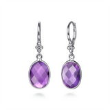 Sterling Silver Amethyst Bujukan Dangle Earrings