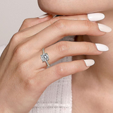 14K Yellow And White Gold Erica Classic Round Diamond Engagement Ring