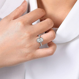 14K White Gold Camden Hidden Halo Oval Diamond Engagement Ring
