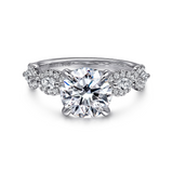 14K White Gold Charlotte Twist Diamond Engagement Ring