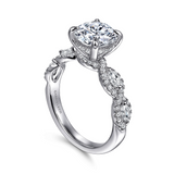 14K White Gold Charlotte Twist Diamond Engagement Ring