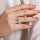 14K White Gold Sadie Vintage Inspired Round Diamond Engagement Ring