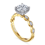 14K Yellow And White Gold Claudia Modern Engagement Ring