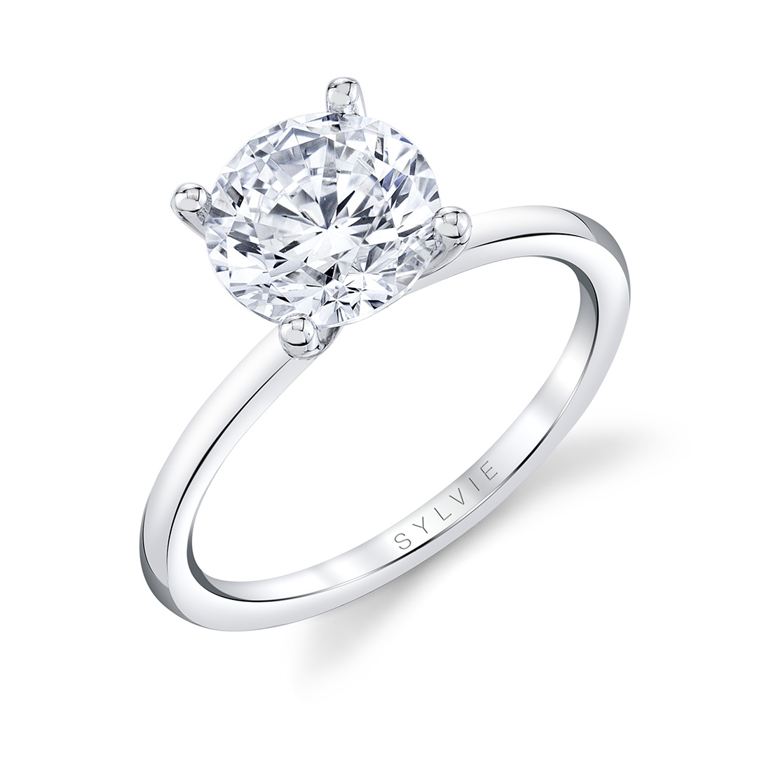 14K White Gold Sutton Peek-A-Boo Solitaire Diamond Engagement Ring