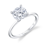 14K White Gold Sutton Peek-A-Boo Solitaire Diamond Engagement Ring