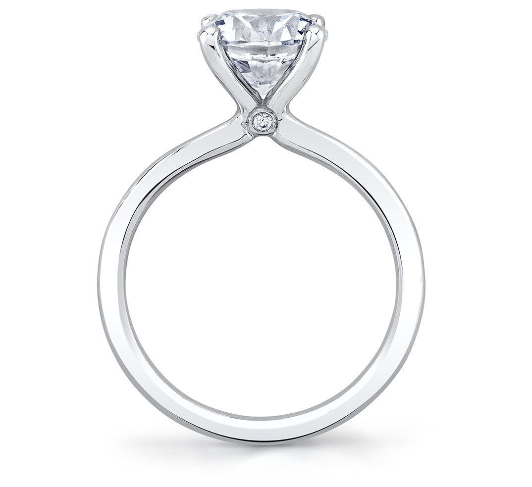 14K White Gold Sutton Peek-A-Boo Solitaire Diamond Engagement Ring